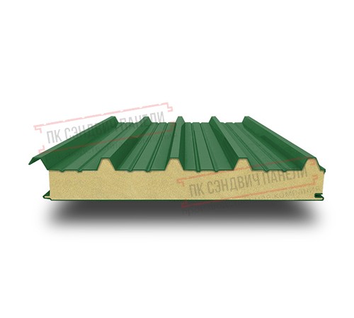 Сэндвич панели кровельные с пенополиизоциануратом, ширина 1200 мм, толщина 60 мм, 0.5/0.5, RAL6002