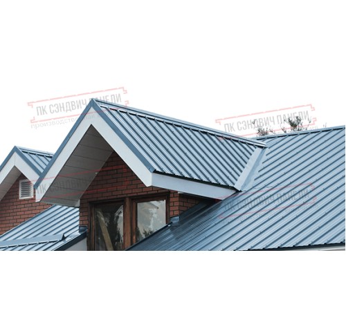 Сэндвич панели кровельные с пенополистиролом, ширина 1200 мм, толщина 20 мм, 0.5/0.5, RAL5024