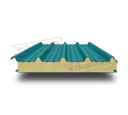 Сэндвич панели кровельные с пенополиизоциануратом, ширина 1000 мм, толщина 200 мм, 0.5/0.5, RAL5021