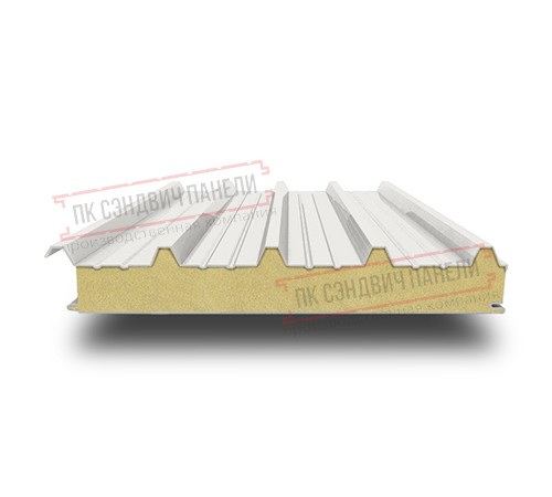 Сэндвич панели кровельные с пенополиизоциануратом, ширина 1000 мм, толщина 140 мм, 0.5/0.5, RAL9010