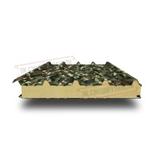 Сэндвич панели кровельные с пенополиизоциануратом, ширина 1200 мм, толщина 30 мм, 0.5/0.5, милитари