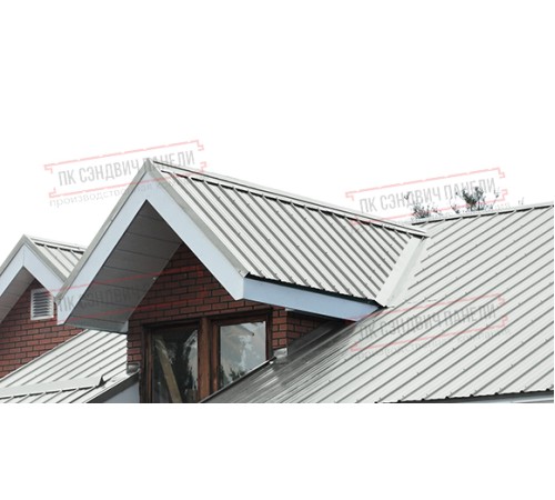 Сэндвич панели кровельные с пенополиуретаном, ширина 1000 мм, толщина 200 мм, 0.5/0.5, RAL7035