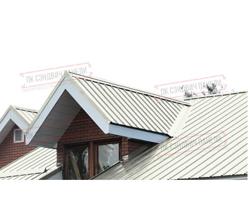 Сэндвич панели кровельные с пенополистиролом, ширина 1200 мм, толщина 160 мм, 0.5/0.5, RAL9010