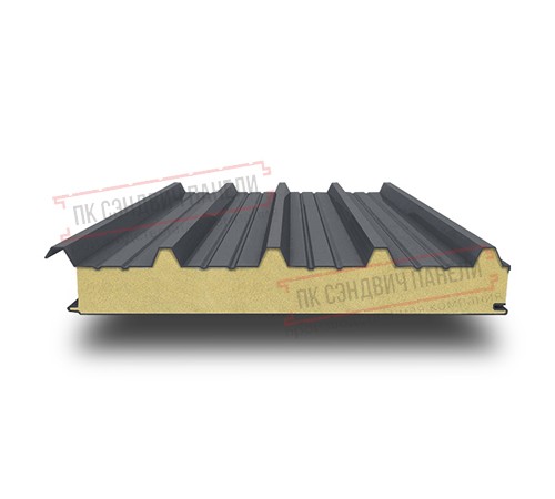 Сэндвич панели кровельные с пенополиизоциануратом, ширина 1000 мм, толщина 20 мм, 0.5/0.5, RAL7024