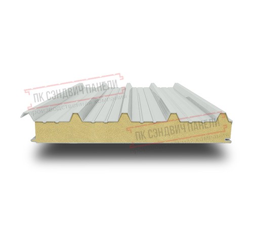 Сэндвич панели кровельные с пенополиизоциануратом, ширина 1000 мм, толщина 200 мм, 0.5/0.5, RAL7035
