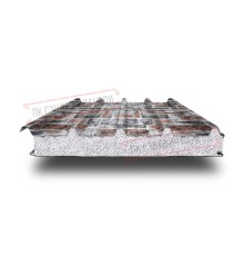 Сэндвич панели кровельные с пенополистиролом, ширина 1000 мм, толщина 180 мм, 0.5/0.5, кварцевый сланец