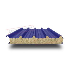 Сэндвич панели кровельные с минеральной ватой, ширина 1200 мм, толщина 40 мм, 0.5/0.5, RAL5002