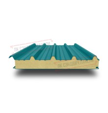 Сэндвич панели кровельные с пенополиизоциануратом, ширина 1000 мм, толщина 10 мм, 0.5/0.5, RAL5021