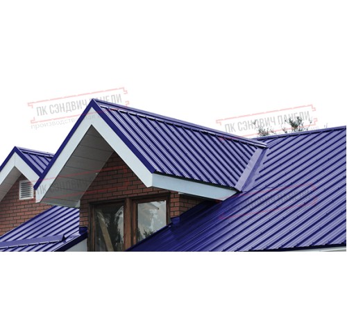 Сэндвич панели кровельные с пенополистиролом, ширина 1200 мм, толщина 20 мм, 0.5/0.5, RAL5002