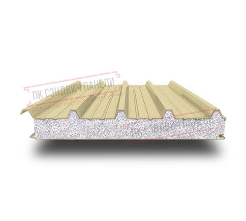 Сэндвич панели кровельные с пенополистиролом, ширина 1000 мм, толщина 80 мм, 0.5/0.5, RAL1014