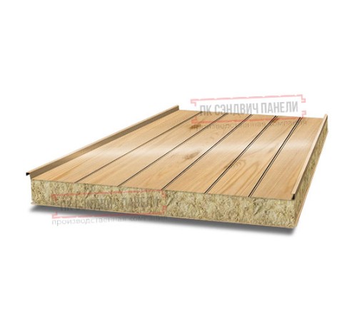 Цена на сэндвич панели с шириной 1200 мм, под дерево