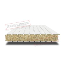 Сэндвич панели стеновые с минеральной ватой, ширина 1200 мм, толщина 100 мм, 0.5/0.5, RAL9003