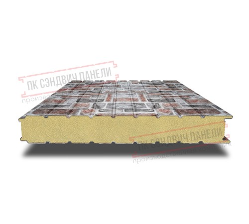 Сэндвич панели стеновые с пенополиизоциануратом, ширина 1200 мм, толщина 120 мм, 0.5/0.5, кварцевый сланец