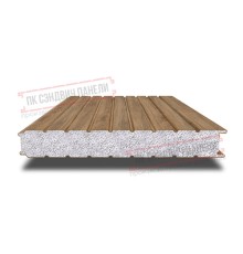 Сэндвич панели стеновые с пенополистиролом, ширина 1200 мм, толщина 150 мм, 0.5/0.5, дуб античный