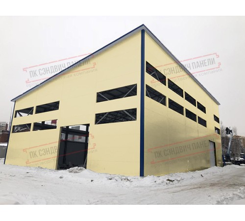 Сэндвич панели стеновые с пенополиуретаном, ширина 1000 мм, толщина 50 мм, 0.5/0.5, RAL1014