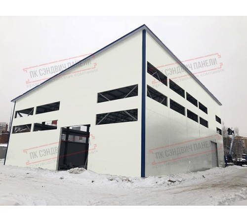 Сэндвич панели стеновые с пенополиизоциануратом, ширина 1200 мм, толщина 80 мм, 0.5/0.5, RAL9002