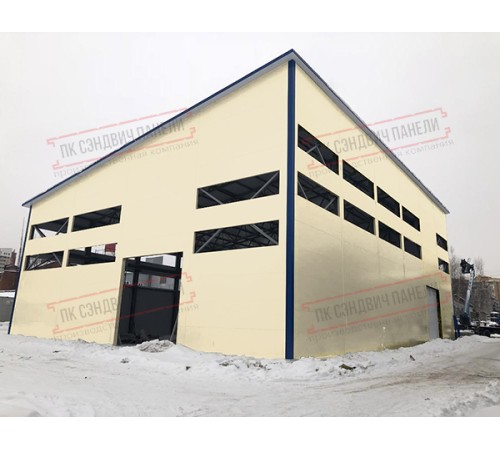 Сэндвич панели стеновые с минеральной ватой, ширина 1200 мм, толщина 140 мм, 0.5/0.5, RAL1015