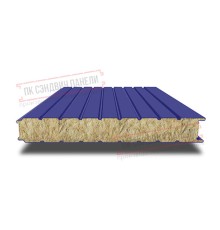 Сэндвич панели стеновые с минеральной ватой, ширина 1200 мм, толщина 80 мм, 0.5/0.5, RAL5002