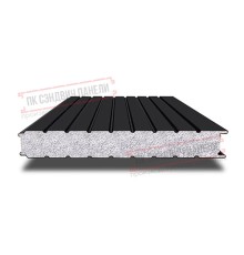 Сэндвич панели стеновые с пенополистиролом, ширина 1200 мм, толщина 120 мм, 0.5/0.5, RAL9005