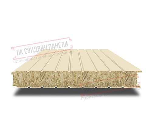 Сэндвич панели стеновые с минеральной ватой, ширина 1000 мм, толщина 180 мм, 0.5/0.5, RAL1015
