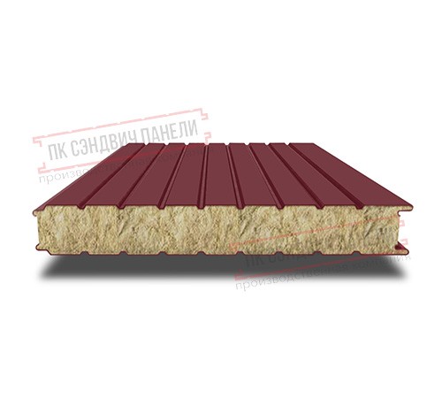 Сэндвич панели стеновые с минеральной ватой, ширина 1200 мм, толщина 300 мм, 0.5/0.5, RAL3005