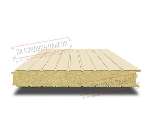 Сэндвич панели стеновые с пенополиуретаном, ширина 1200 мм, толщина 100 мм, 0.5/0.5, RAL1015