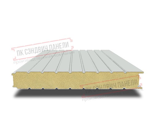 Сэндвич панели стеновые с пенополиуретаном, ширина 1000 мм, толщина 10 мм, 0.5/0.5, RAL7035