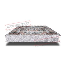 Сэндвич панели стеновые с пенополистиролом, ширина 1200 мм, толщина 40 мм, 0.5/0.5, кварцевый сланец