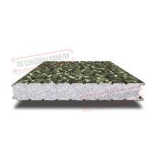 Сэндвич панели стеновые с пенополистиролом, ширина 1200 мм, толщина 160 мм, 0.5/0.5, милитари