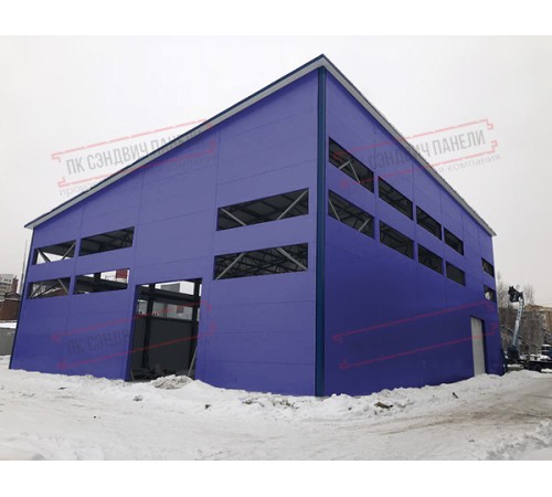 Сэндвич панели стеновые с минеральной ватой, ширина 1000 мм, толщина 60 мм, 0.5/0.5, RAL5002