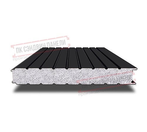 Сэндвич панели стеновые с пенополистиролом, ширина 1000 мм, толщина 60 мм, 0.5/0.5, RAL9005