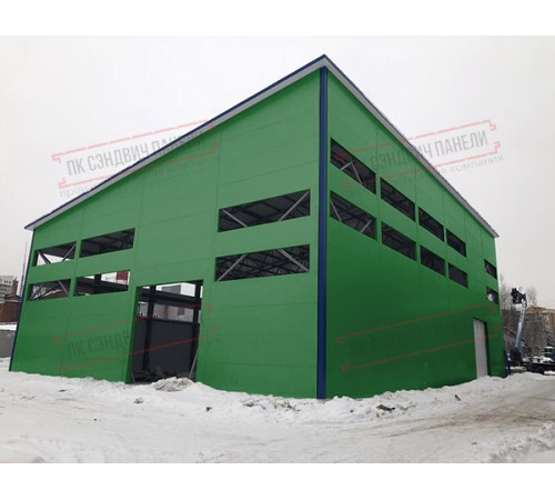 Сэндвич панели стеновые с пенополистиролом, ширина 1000 мм, толщина 160 мм, 0.5/0.5, RAL6002