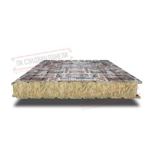 Сэндвич панели стеновые с минеральной ватой, ширина 1200 мм, толщина 60 мм, 0.5/0.5, кварцевый сланец