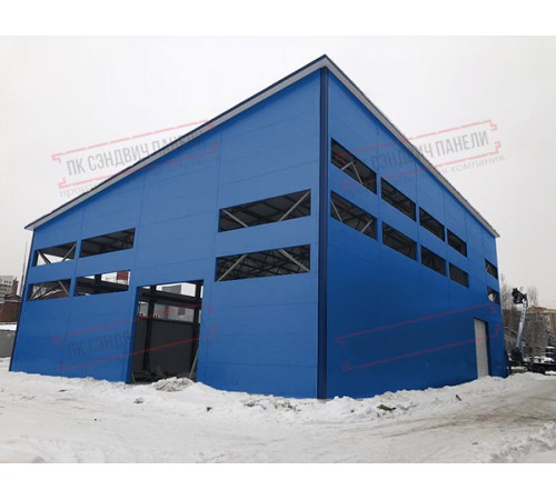 Сэндвич панели стеновые с минеральной ватой, ширина 1200 мм, толщина 140 мм, 0.5/0.5, RAL5005