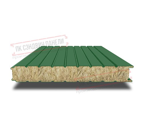 Сэндвич панели стеновые с минеральной ватой, ширина 1200 мм, толщина 180 мм, 0.5/0.5, RAL6002