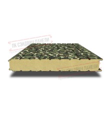 Сэндвич панели стеновые с пенополиуретаном, ширина 1000 мм, толщина 20 мм, 0.5/0.5, милитари