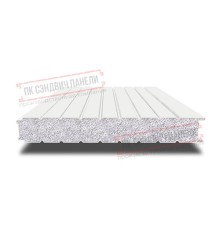 Сэндвич панели стеновые с пенополистиролом, ширина 1200 мм, толщина 180 мм, 0.5/0.5, RAL9003