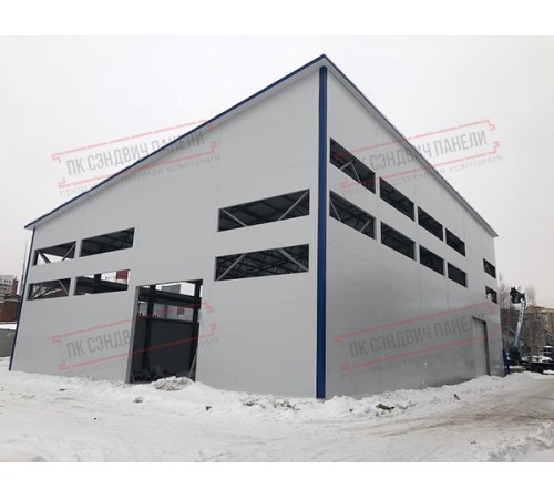 Сэндвич панели стеновые с пенополиизоциануратом, ширина 1200 мм, толщина 100 мм, 0.5/0.5, RAL7004