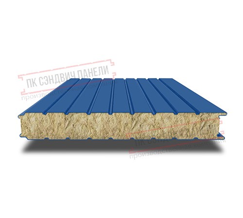 Сэндвич панели стеновые с минеральной ватой, ширина 1200 мм, толщина 150 мм, 0.5/0.5, RAL5005