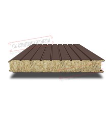 Сэндвич панели стеновые с минеральной ватой, ширина 1200 мм, толщина 80 мм, 0.5/0.5, RAL8017