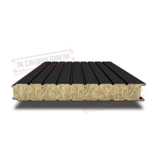 Сэндвич панели стеновые с минеральной ватой, ширина 1200 мм, толщина 120 мм, 0.5/0.5, RAL9005