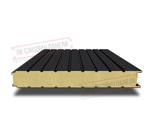 Сэндвич панели стеновые с пенополиуретаном, ширина 1000 мм, толщина 10 мм, 0.5/0.5, RAL9005