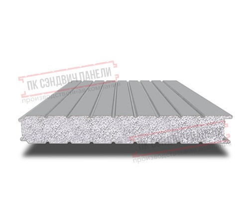 Сэндвич панели стеновые с пенополистиролом, ширина 1000 мм, толщина 30 мм, 0.5/0.5, RAL7004