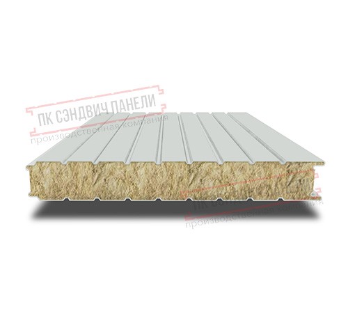 Сэндвич панели стеновые с минеральной ватой, ширина 1000 мм, толщина 120 мм, 0.5/0.5, RAL7035