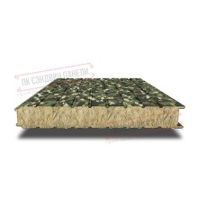 Сэндвич панели стеновые с минеральной ватой, ширина 1000 мм, толщина 50 мм, 0.5/0.5, милитари