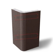 Угловая сэндвич-панель вертикальная из пенополистирола, 0.5/0.5, ширина 1200 мм, толщина 10 мм, RAL8017