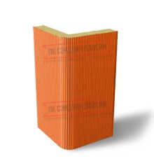 Угловая сэндвич-панель вертикальная из пенополиизоцианурата, 0.5/0.5, ширина 1000 мм, толщина 30 мм, RAL2004