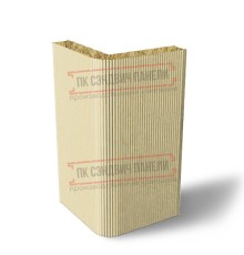 Угловая сэндвич-панель вертикальная из минеральной ваты, 0.5/0.5, ширина 1000 мм, толщина 100 мм, RAL1014