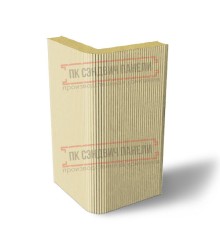 Угловая сэндвич-панель вертикальная из пенополиуретана, 0.5/0.5, ширина 1200 мм, толщина 50 мм, RAL1014