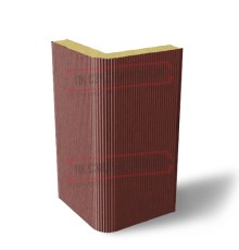 Угловая сэндвич-панель вертикальная из пенополиизоцианурата, 0.5/0.5, ширина 1200 мм, толщина 20 мм, RAL3009